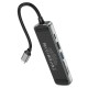 USB-Хаб HOCO HB24 Easy display multifunction 6в1 Type-C to HDMI+USB 3.0+USB 2.0+SD+TF+PD Metal grey