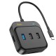 USB-Хаб HOCO HB38 Easy link Multiport Adapter 7в1 Type-C to HDMI+USB 3.0+2xUSB 2.0+SD+TF+PD Black