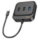 USB-Хаб HOCO HB38 Easy link Multiport Adapter 7в1 Type-C to HDMI+USB 3.0+2xUSB 2.0+SD+TF+PD Black