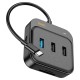USB-Хаб HOCO HB38 Easy link Multiport Adapter 7в1 Type-C to HDMI+USB 3.0+2xUSB 2.0+SD+TF+PD Black