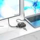 USB-Хаб HOCO HB38 Easy link Multiport Adapter 7в1 Type-C to HDMI+USB 3.0+2xUSB 2.0+SD+TF+PD Black