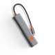 USB-Хаб WiWU Wi-HB005 Cyber Hub 5в1 Type-C to HDMI+2xUSB 3.1+RJ45+PD Grey