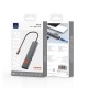 USB-Хаб WiWU Wi-HB005 Cyber Hub 5в1 Type-C to HDMI+2xUSB 3.1+RJ45+PD Grey