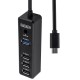 USB-Хаб Earldom ET-HUB08 Multifunction Adapter 4в1 Type-C to USB3.0+3xUSB 2.0 Black