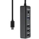 USB-Хаб Earldom ET-HUB08 Multifunction Adapter 4в1 Type-C to USB3.0+3xUSB 2.0 Black