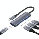 USB-Хаб CH 4в1 Type-C to 3xUSB 2.0+USB 3.0 Grey