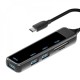 USB-Хаб CH 4в1 Type-C to 2xUSB 2.0+USB 3.0+SD+TF Black