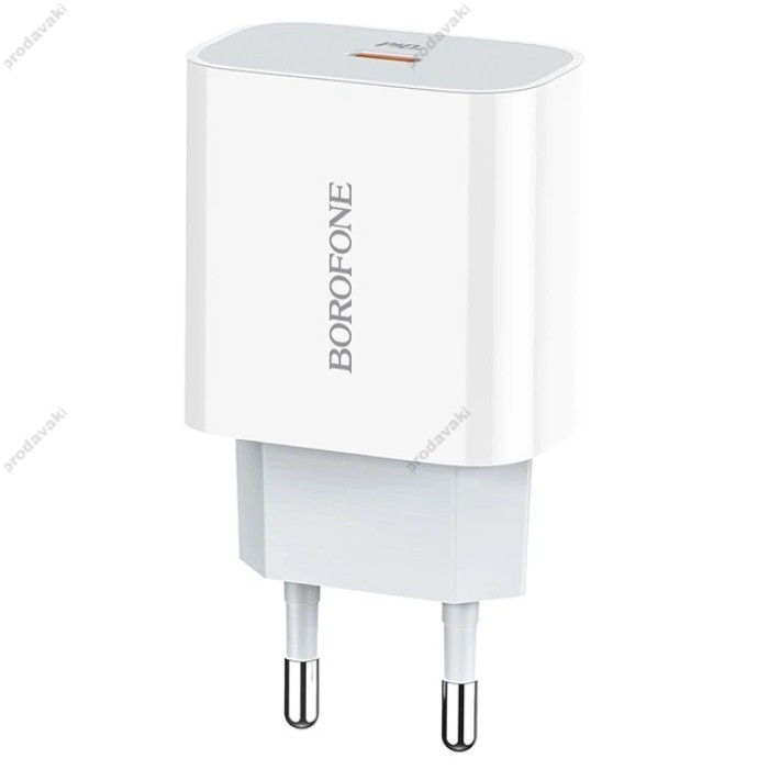 Мережевий зарядний пристрій BOROFONE BA38A Plus Speedy 20W White