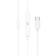 Дротові навушники HOCO M101 Crystal grace wire-controlled with mic Type-C White