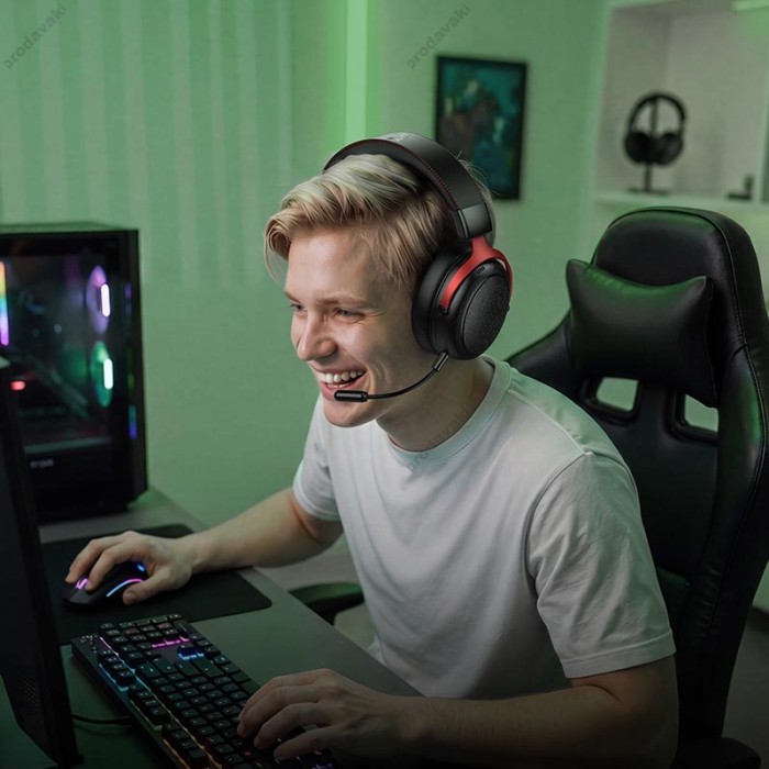 Бездротові Bluetooth навушники HOCO W116 Shadow 4-mode gaming headphones BT 6.0/2.4G/Type-C Black