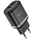 Мережевий зарядний пристрій HOCO N4 Aspiring dual port charger Type-C cable 12W Black