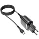 Мережевий зарядний пристрій HOCO N4 Aspiring dual port charger Type-C cable 12W Black