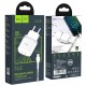 Мережевий зарядний пристрій HOCO N4 Aspiring dual port charger Type-C cable 12W White