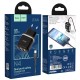 Мережевий зарядний пристрій HOCO N4 Aspiring dual port charger Type-C cable 12W Black