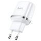 Мережевий зарядний пристрій HOCO N4 Aspiring dual port charger Type-C cable 12W White