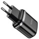Мережевий зарядний пристрій HOCO N4 Aspiring dual port charger Type-C cable 12W Black