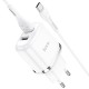 Мережевий зарядний пристрій HOCO N4 Aspiring dual port charger Type-C cable 12W White