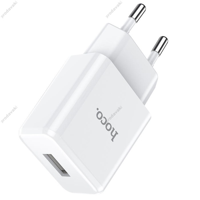 Мережевий зарядний пристрій Hoco N9 Especial single port charger Micro cable 10.5W White