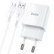 Мережевий зарядний пристрій Hoco N9 Especial single port charger Micro cable 10.5W White