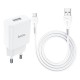 Мережевий зарядний пристрій Hoco N9 Especial single port charger Micro cable 10.5W White