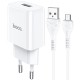 Мережевий зарядний пристрій Hoco N9 Especial single port charger Micro cable 10.5W White