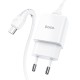 Мережевий зарядний пристрій Hoco N9 Especial single port charger Micro cable 10.5W White