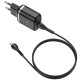 Мережевий зарядний пристрій HOCO N3 Special Micro Cable 18W Black