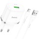 Мережевий зарядний пристрій HOCO N3 Special Micro Cable 18W White