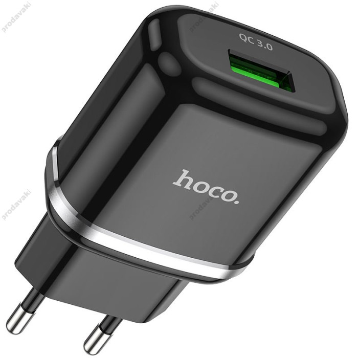 Мережевий зарядний пристрій HOCO N3 Special Micro Cable 18W Black