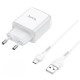 Мережевий зарядний пристрій HOCO N2 Vigour Micro cable 10.5W White