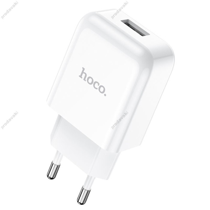 Мережевий зарядний пристрій HOCO N2 Vigour Micro cable 10.5W White