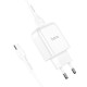 Мережевий зарядний пристрій HOCO N2 Vigour Micro cable 10.5W White