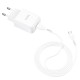 Мережевий зарядний пристрій HOCO N2 Vigour Micro cable 10.5W White