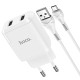 Мережевий зарядний пристрій HOCO N7 Speedy dual port charger Micro cable 10.5W White