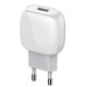 Мережевий зарядний пристрій LDNIO A1306Q Type-C cable 18W White
