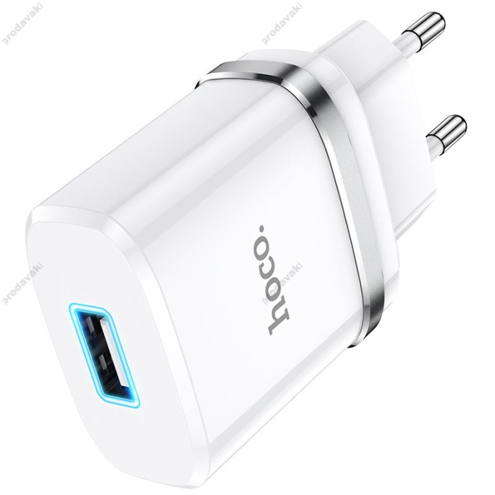 Мережевий зарядний пристрій HOCO N1 Ardent single port charger Micro USB cable 12W White