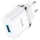 Мережевий зарядний пристрій HOCO N1 Ardent single port charger Micro USB cable 12W White