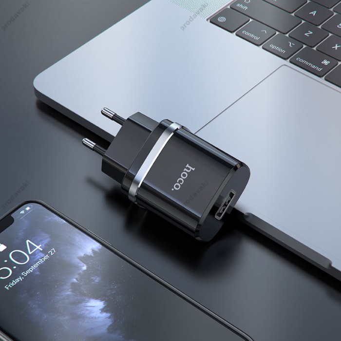 Мережевий зарядний пристрій HOCO N1 Ardent single port charger 12W Black