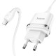 Мережевий зарядний пристрій HOCO N1 Ardent single port charger Micro USB cable 12W White