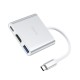 USB-Хаб Hoco HB14 Easy Use adapter 3в1 Type-C to HDMI+USB 3.0+PD Silver