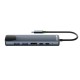 USB-Хаб ZAMAX 6в1 Type-C to HDMI+PD+USB C+USB3.0+USB3.1+RJ45 Space Grey