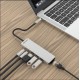 USB-Хаб ZAMAX 6в1 Type-C to HDMI+PD+USB C+USB3.0+USB3.1+RJ45 Space Grey