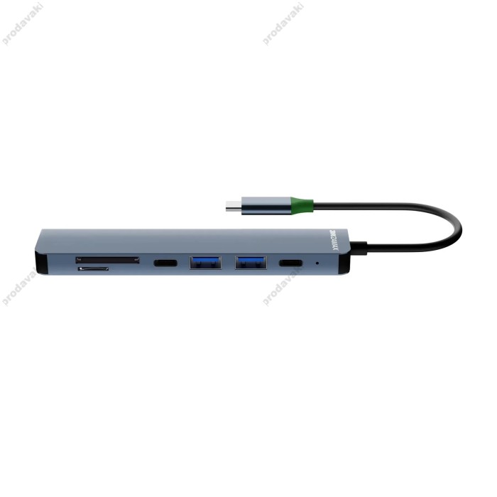 USB-Хаб ZAMAX Multifunction Adapter 7в1 Type C to HDMI+PD+USB-C+SD+TF Space Grey