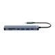 USB-Хаб ZAMAX Multifunction Adapter 7в1 Type C to HDMI+PD+USB-C+SD+TF Space Grey