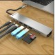 USB-Хаб ZAMAX Multifunction Adapter 8в1 Type-C to HDMI+PD+2xUSB 3.0+USB C+SD+TF+RJ45 Space Grey