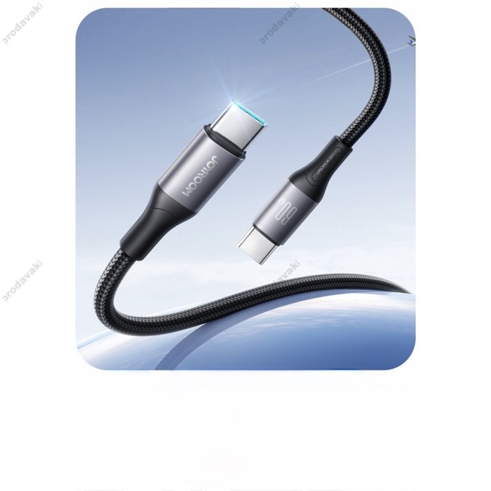 Кабель JoyRoom S-A28 Flash Fast Cable Type-C to Type-C 60W 3A 2m Black