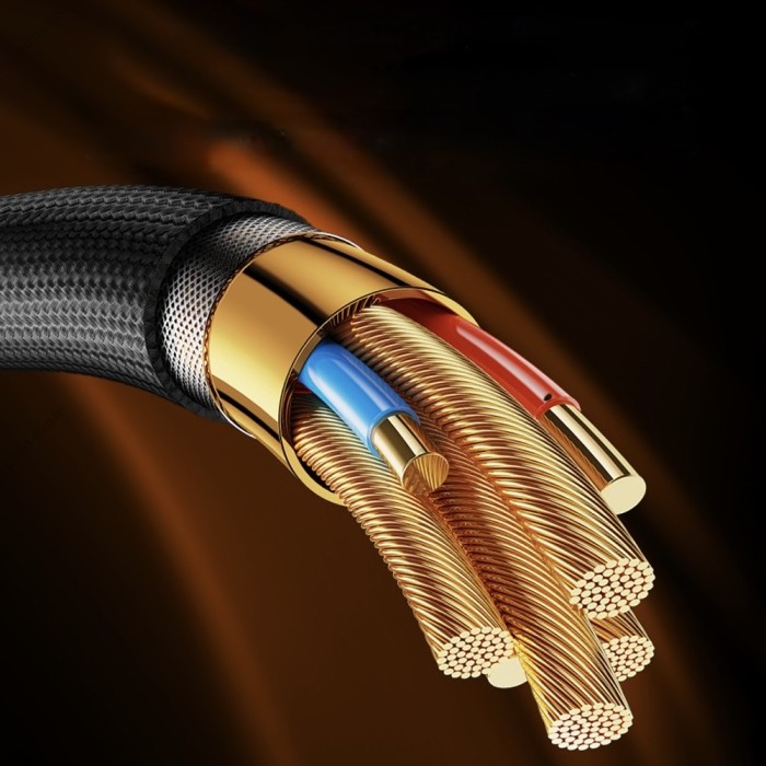 Кабель Yesido CA194 Flash Fast Cable Type-C to Type-C 60W 3A 3m Black