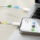 Кабель Rock Z20 Nylon Cable Type-C to Type-C 60W 3A 1m White
