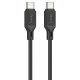 Кабель HOCO X90 Cool silicone charging data cable Type-C to Type-C 60W 3A 1m Black