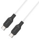 Кабель HOCO X90 Cool silicone charging data cable Type-C to Type-C 60W 3A 1m White
